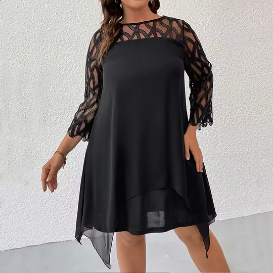 Sheer Overlay Cocktail Dress for Women