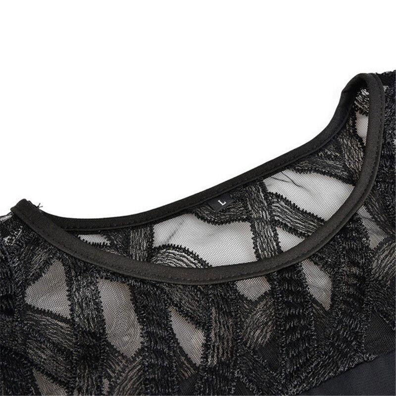 Sheer Overlay Cocktail Dress for Women