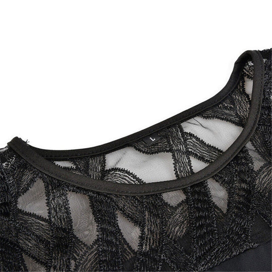 Sheer Overlay Cocktail Dress for Women