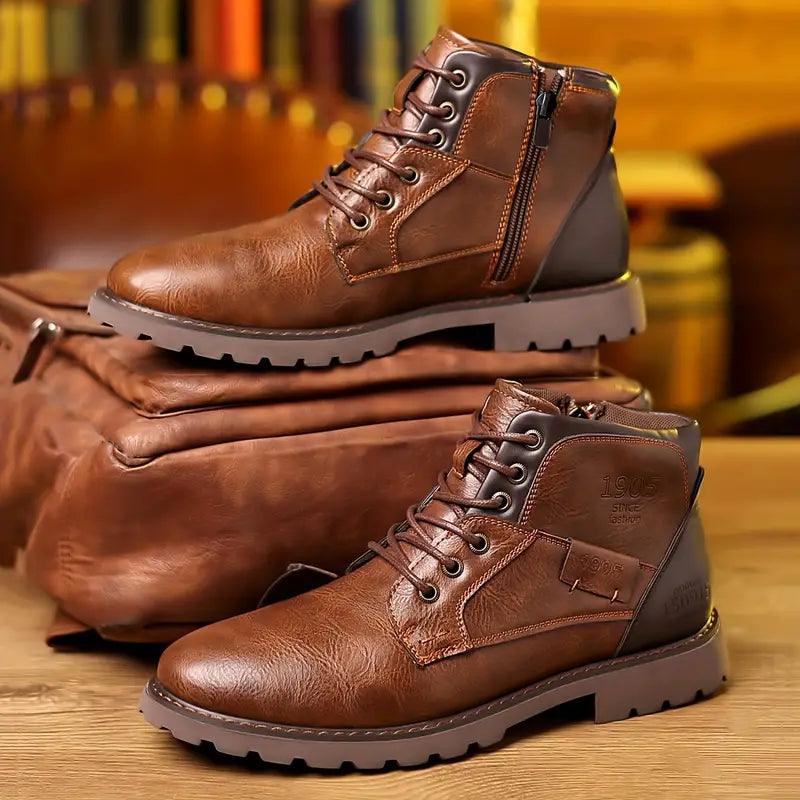 Side-Closure Ankle Boots for Men Mystique Fashion