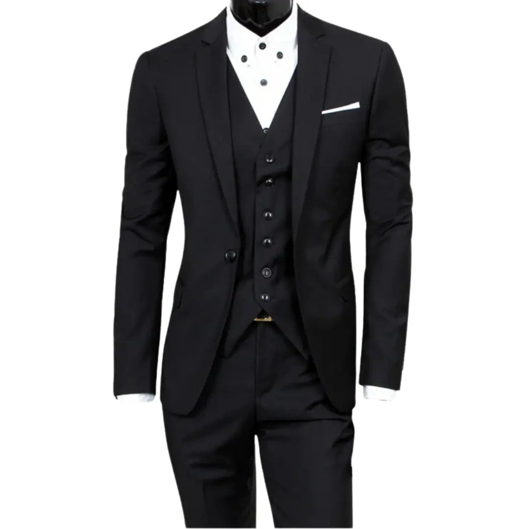 Slim Fit Three-Piece Suit for Men Azzoria