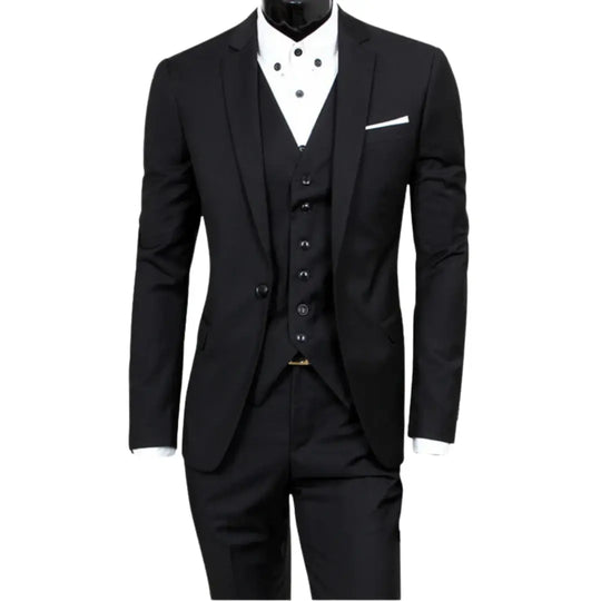 Slim Fit Three-Piece Suit for Men Azzoria