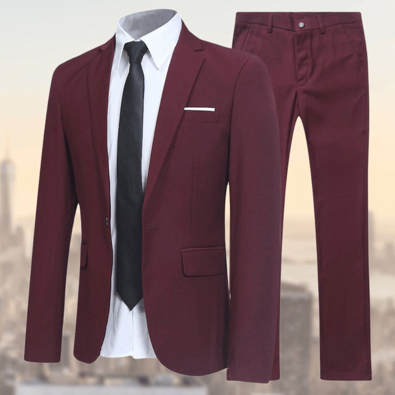 Slim Fit Two-Piece Suit for Men