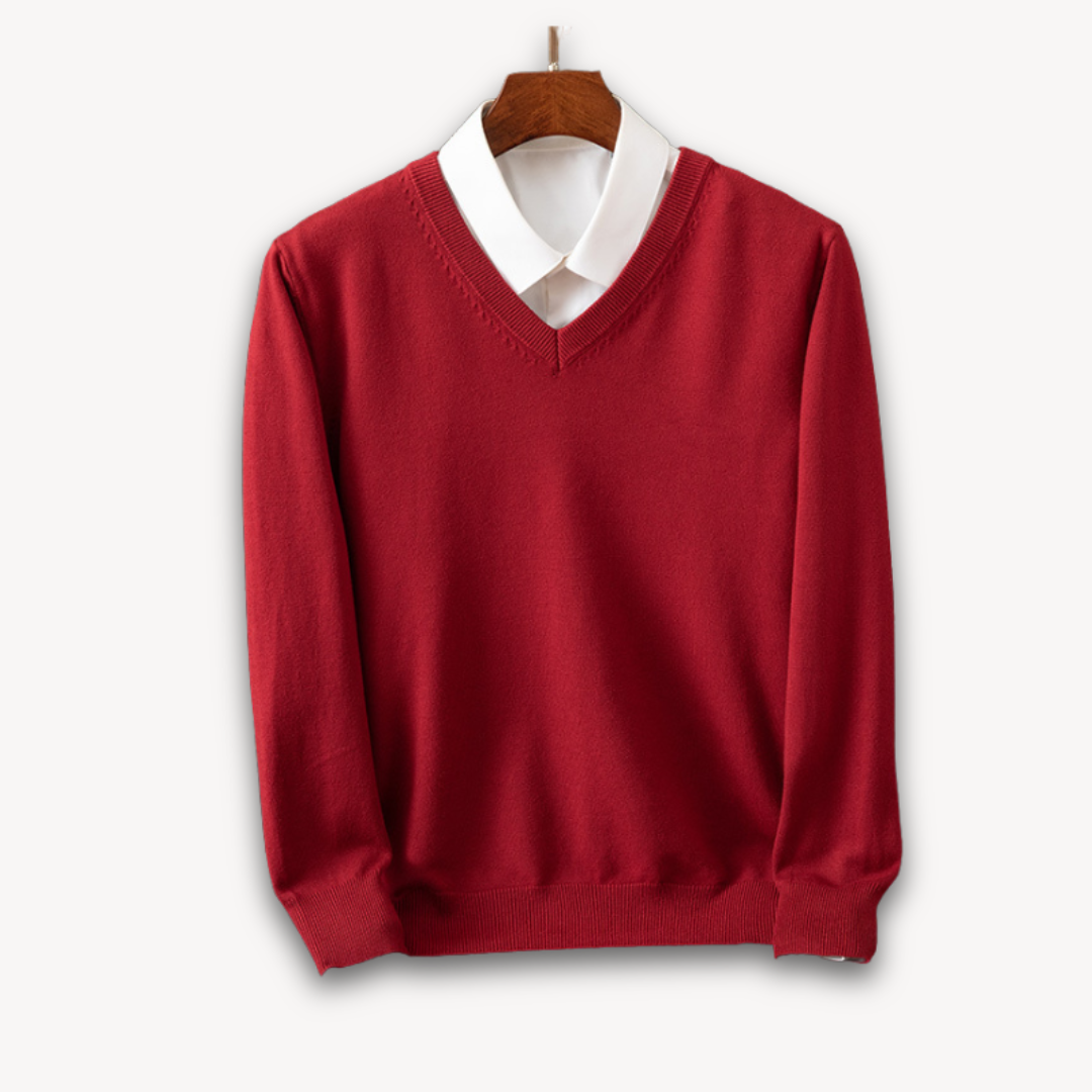 Slim Fit V-Neck Sweater for Men