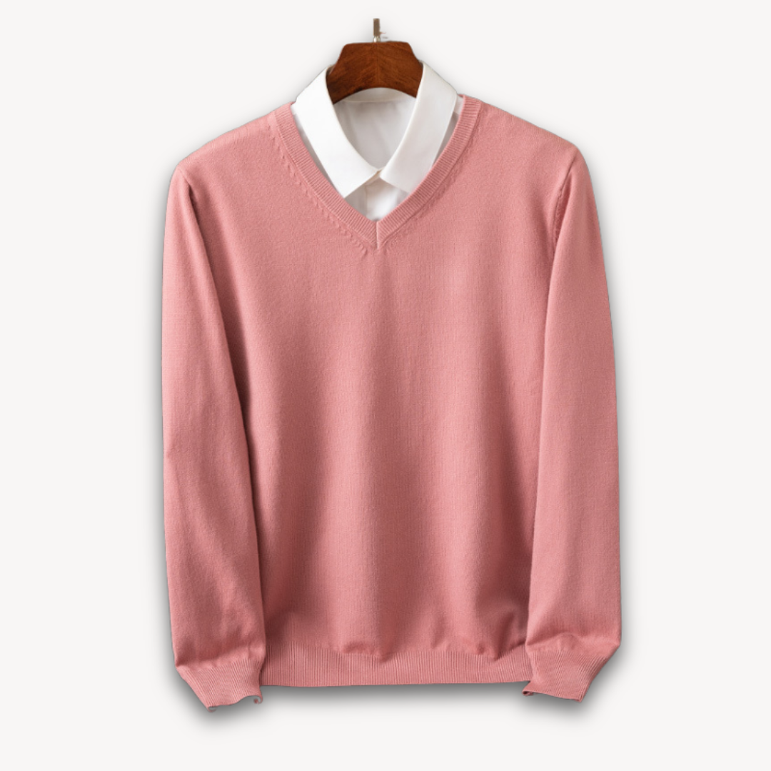 Slim Fit V-Neck Sweater for Men
