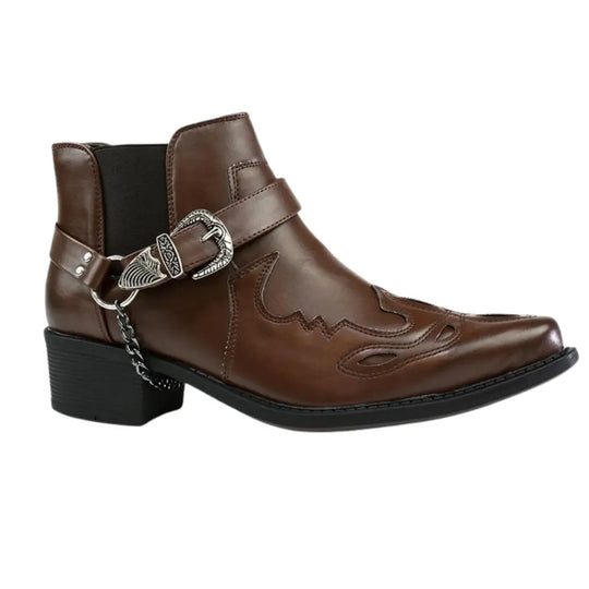 Cowboy Ankle Boots for Men Azzoria