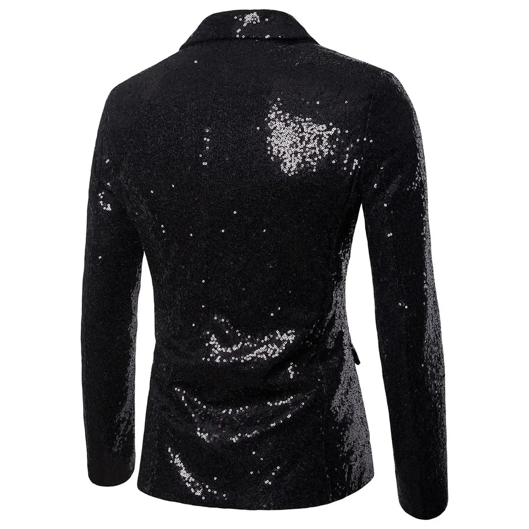 Sparkling Sequin Blazer Jacket for Men Azzoria