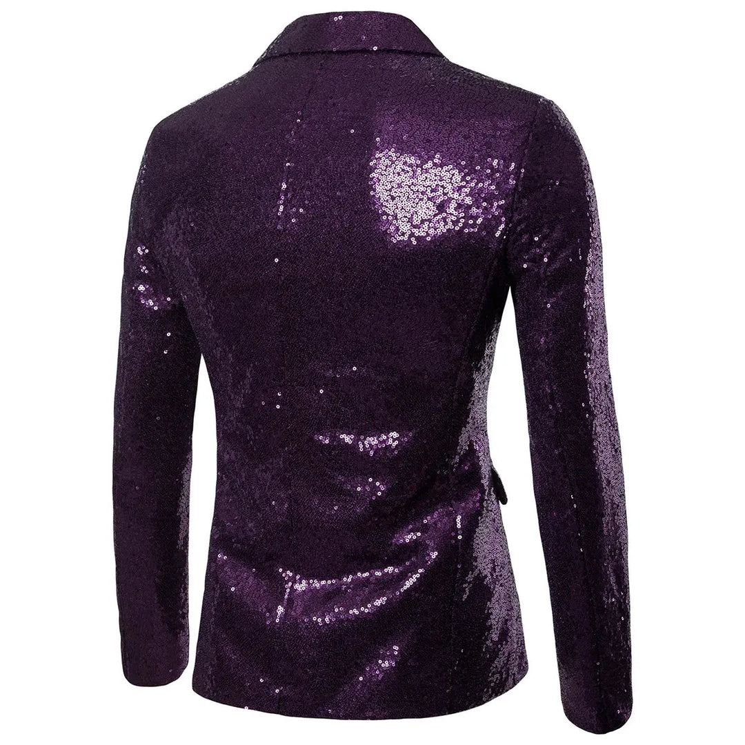 Sparkling Sequin Blazer Jacket for Men Azzoria