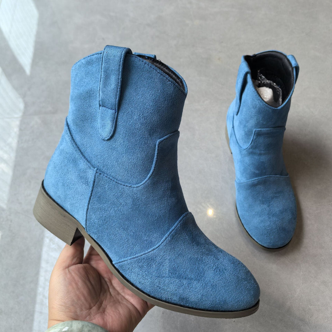 Western-Style Heel Ankle Boots for Women