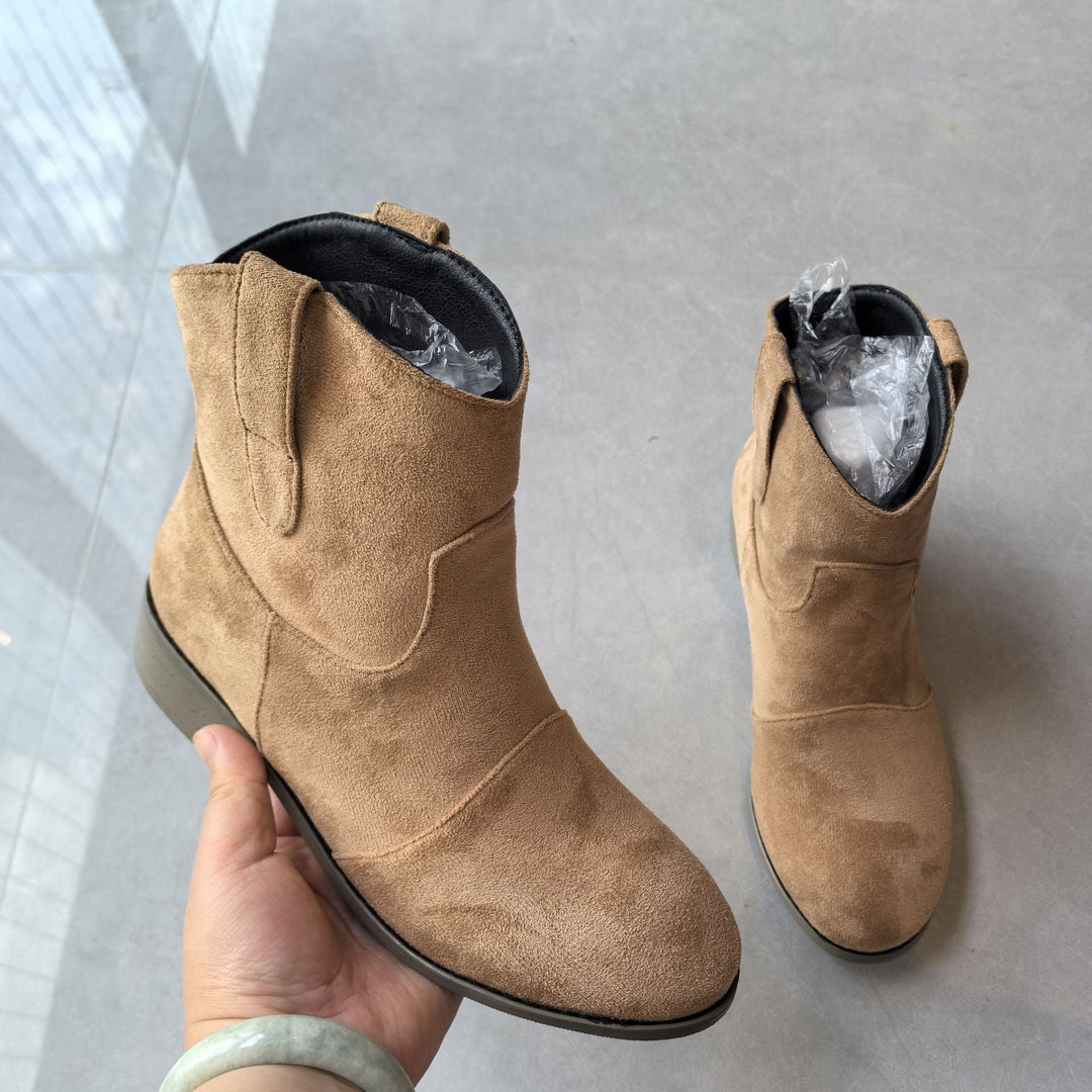 Western-Style Heel Ankle Boots for Women