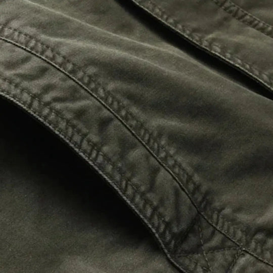 Stand Collar Military Jacket for Men Azzoria