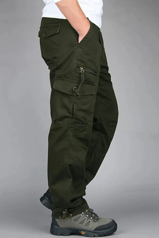 Straight Fit Cargo Pants for Men Azzoria