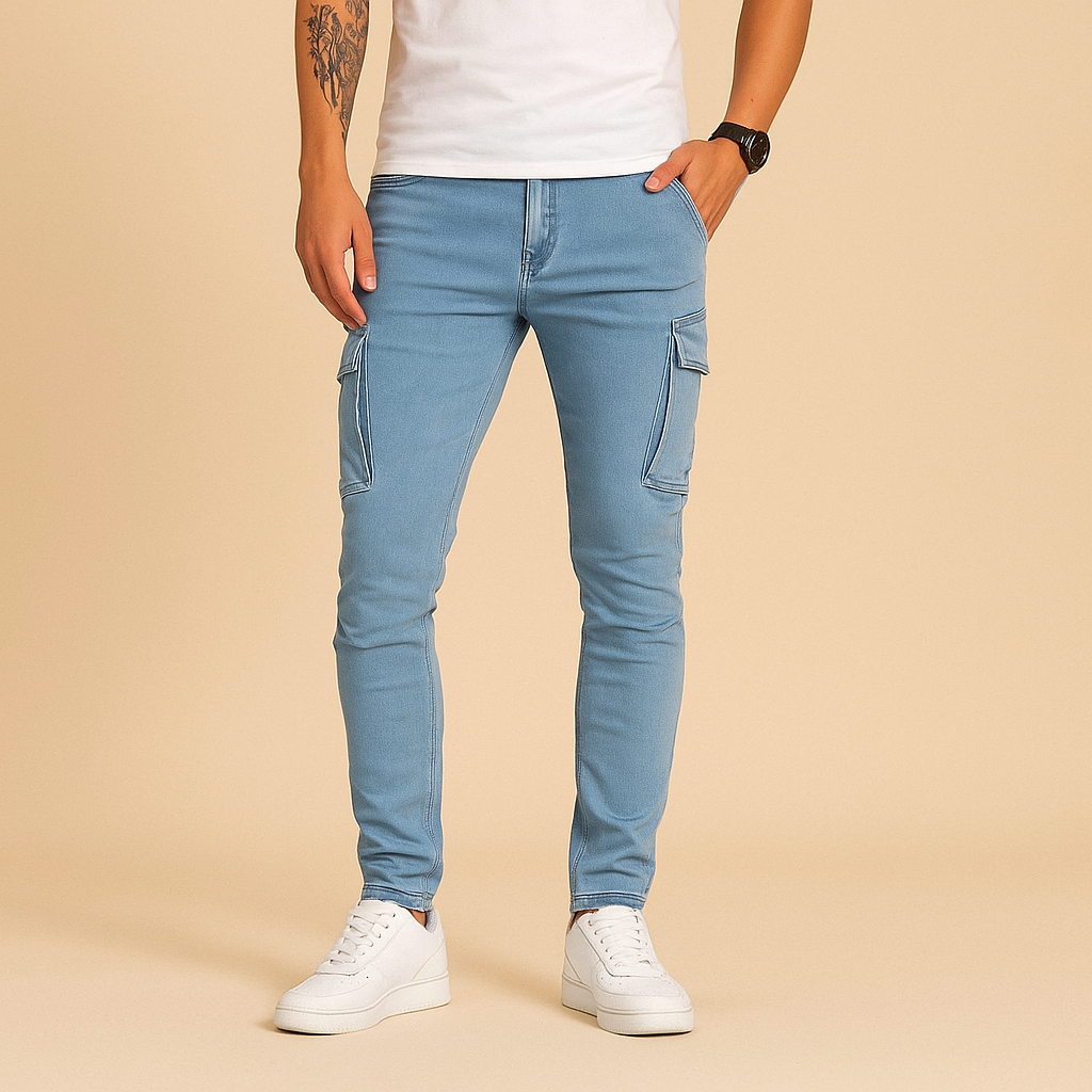 Cargo Pants Men with Tapered Leg and Multi-Pocket Setup