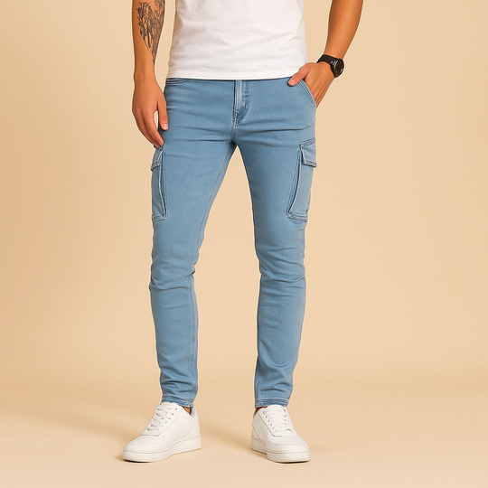 Cargo Pants Men with Tapered Leg and Multi-Pocket Setup