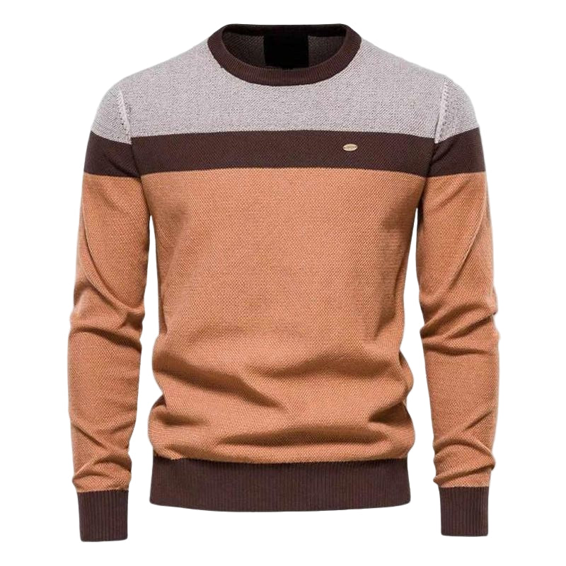 Striped Crew Neck Sweater for Men