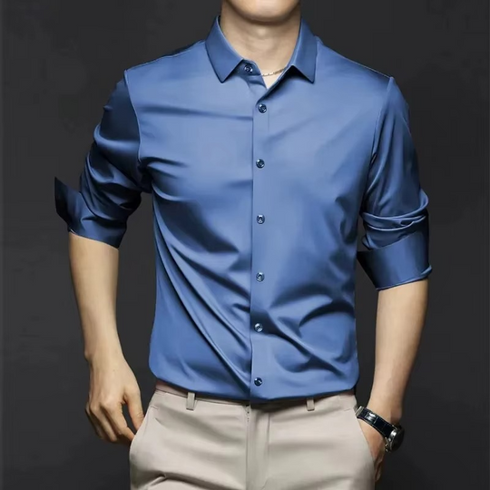Structured Long-Sleeve Shirt for Men