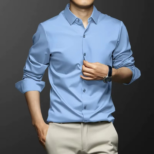 Structured Long-Sleeve Shirt for Men