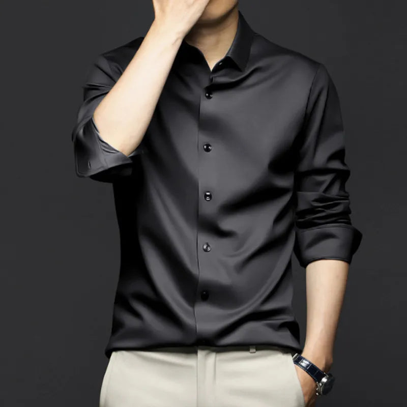 Structured Long-Sleeve Shirt for Men