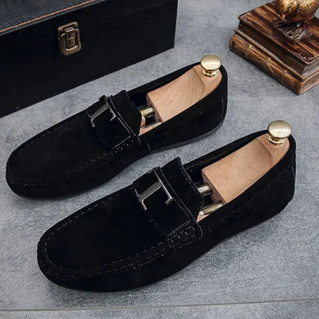 Structured Slip-On Loafers for Men