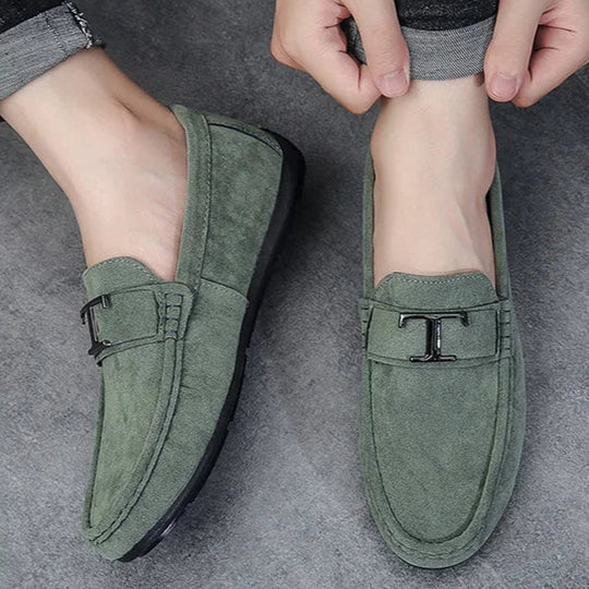 Structured Slip-On Loafers for Men