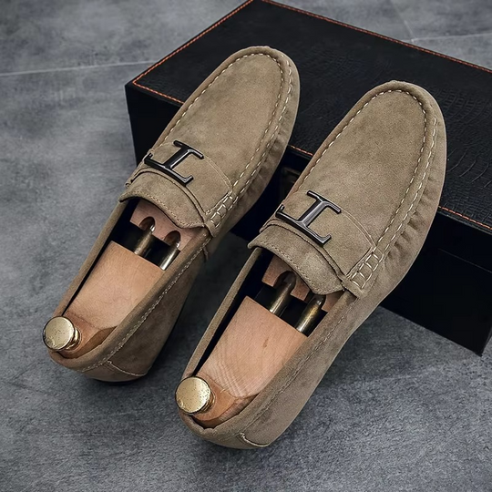 Structured Slip-On Loafers for Men