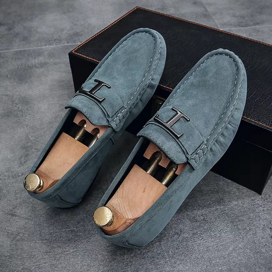 Structured Slip-On Loafers for Men