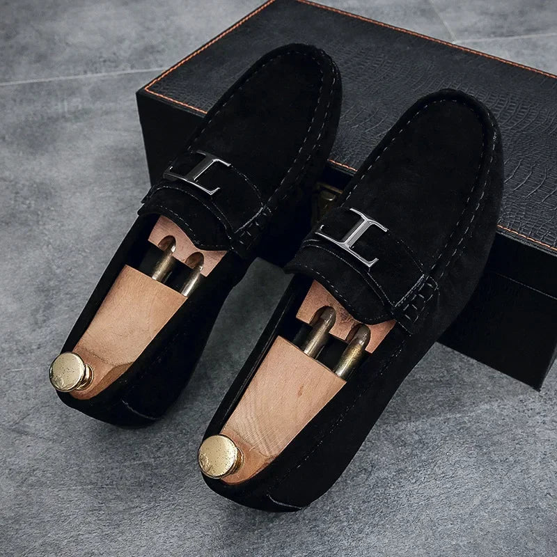 Structured Slip-On Loafers for Men