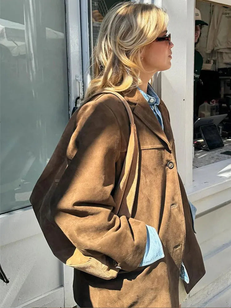 Brown Blazer Jacket for Women
