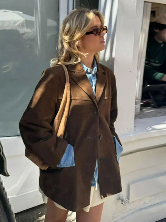 Brown Blazer Jacket for Women