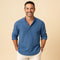 Textured Henley Shirt for Men
