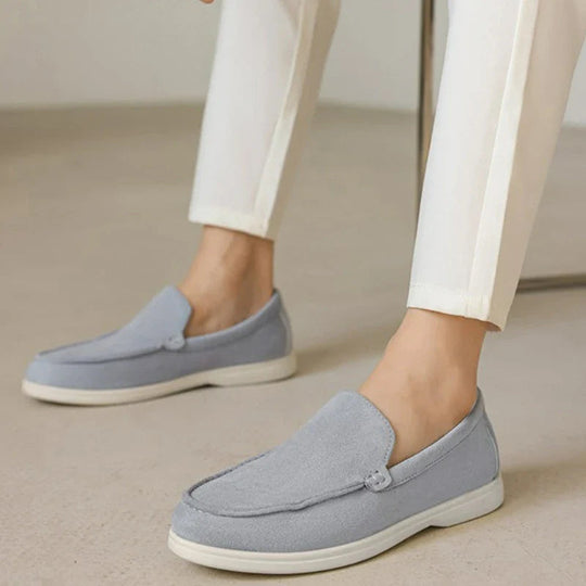 Textured Matte Slip-On Loafers for Men