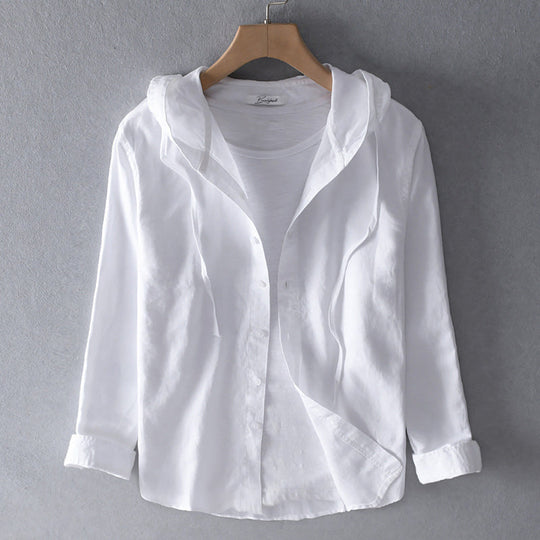 Textured Short-Sleeve Shirt for Women