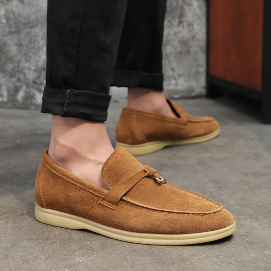 Textured Slip-On Loafers for Men