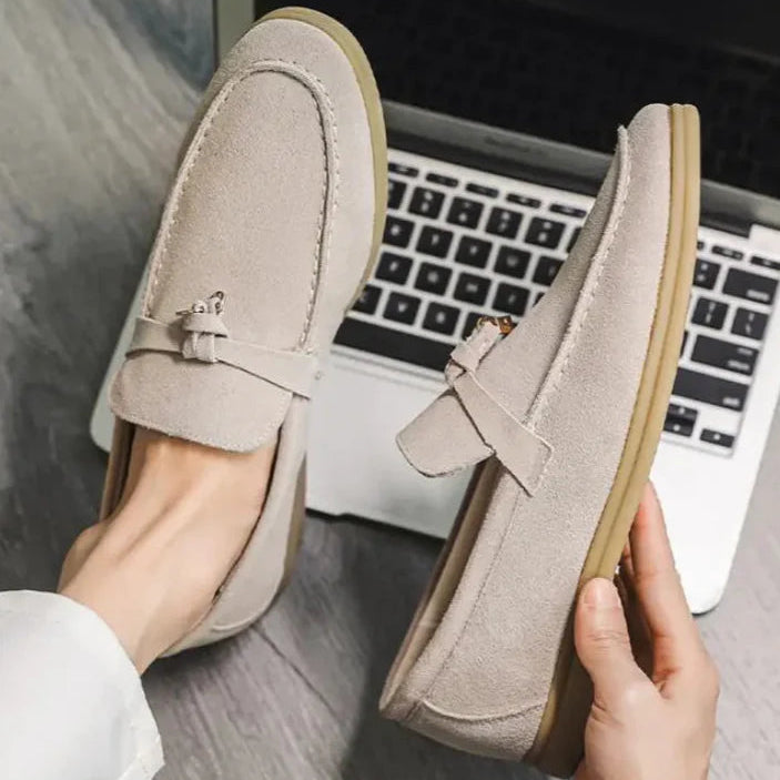 Textured Slip-On Loafers for Men