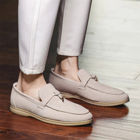 Textured Slip-On Loafers for Men