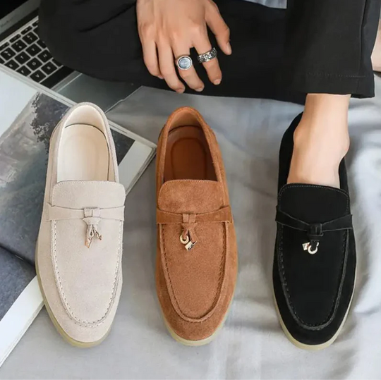 Textured Slip-On Loafers for Men