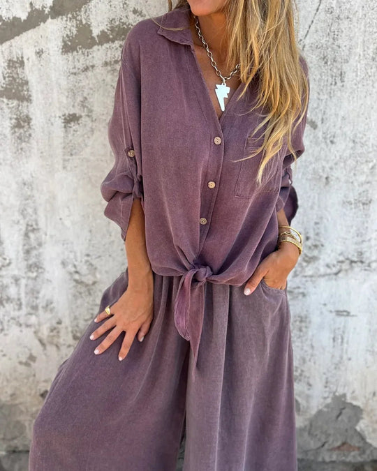 Textured Two-Piece Set for Women