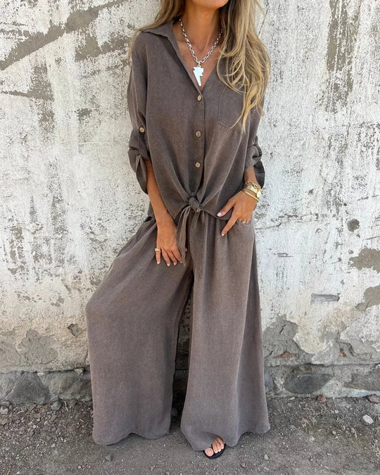 Textured Two-Piece Set for Women