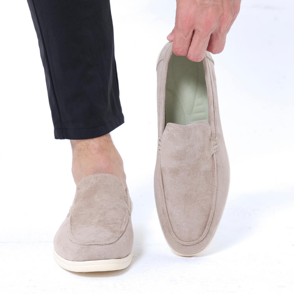 Textured Upper Slip-On Loafers for Men