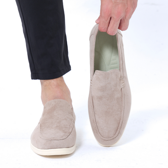 Textured Upper Slip-On Loafers for Men