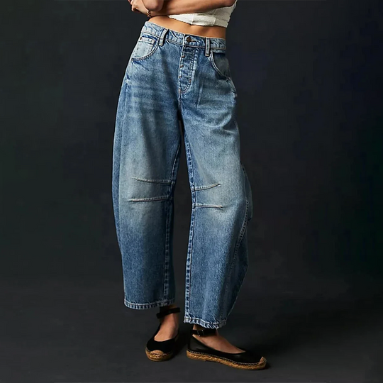 Textured Wide-Leg Trousers for Women