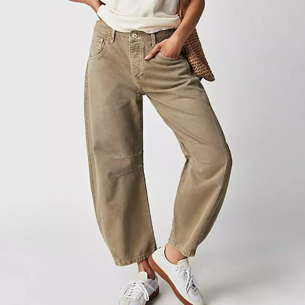 Textured Wide-Leg Trousers for Women
