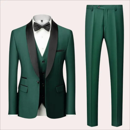 Three-Piece Business Gala Suit with Vest for Men Azzoria