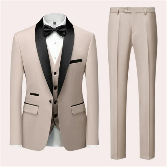 Three-Piece Business Gala Suit with Vest for Men Azzoria