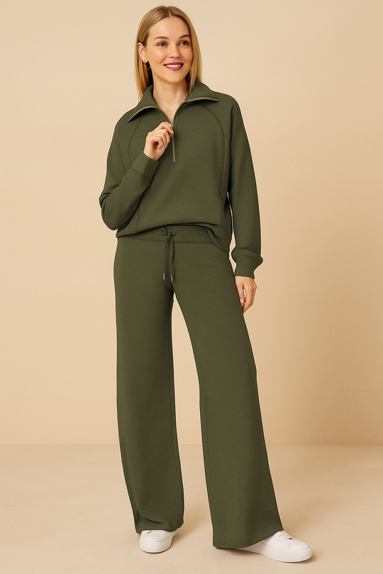 Wide-Leg Two-Piece Set for Women