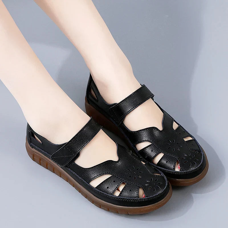 Closed Toe Summer Sandals with Adjustable Strap – For Women