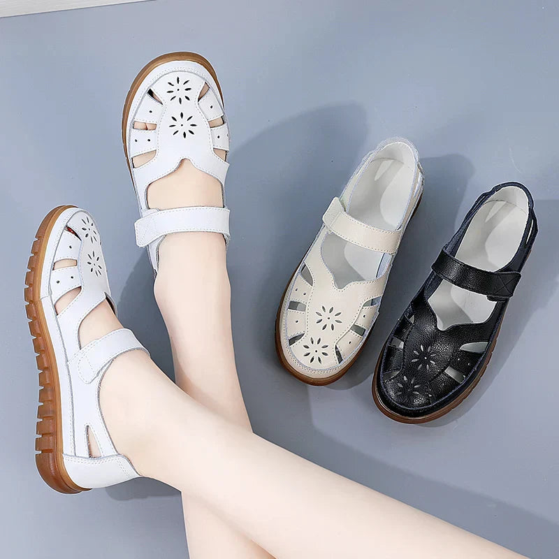 Closed Toe Summer Sandals with Adjustable Strap – For Women