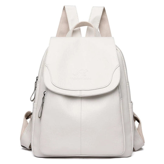 Flap Top Backpack with Matte Surface – For Women