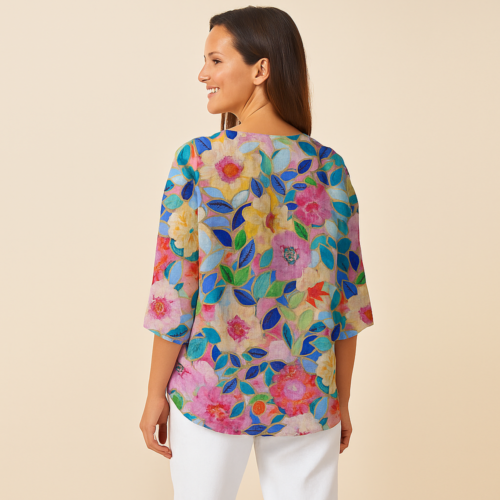 Woven Floral Blouse for Women