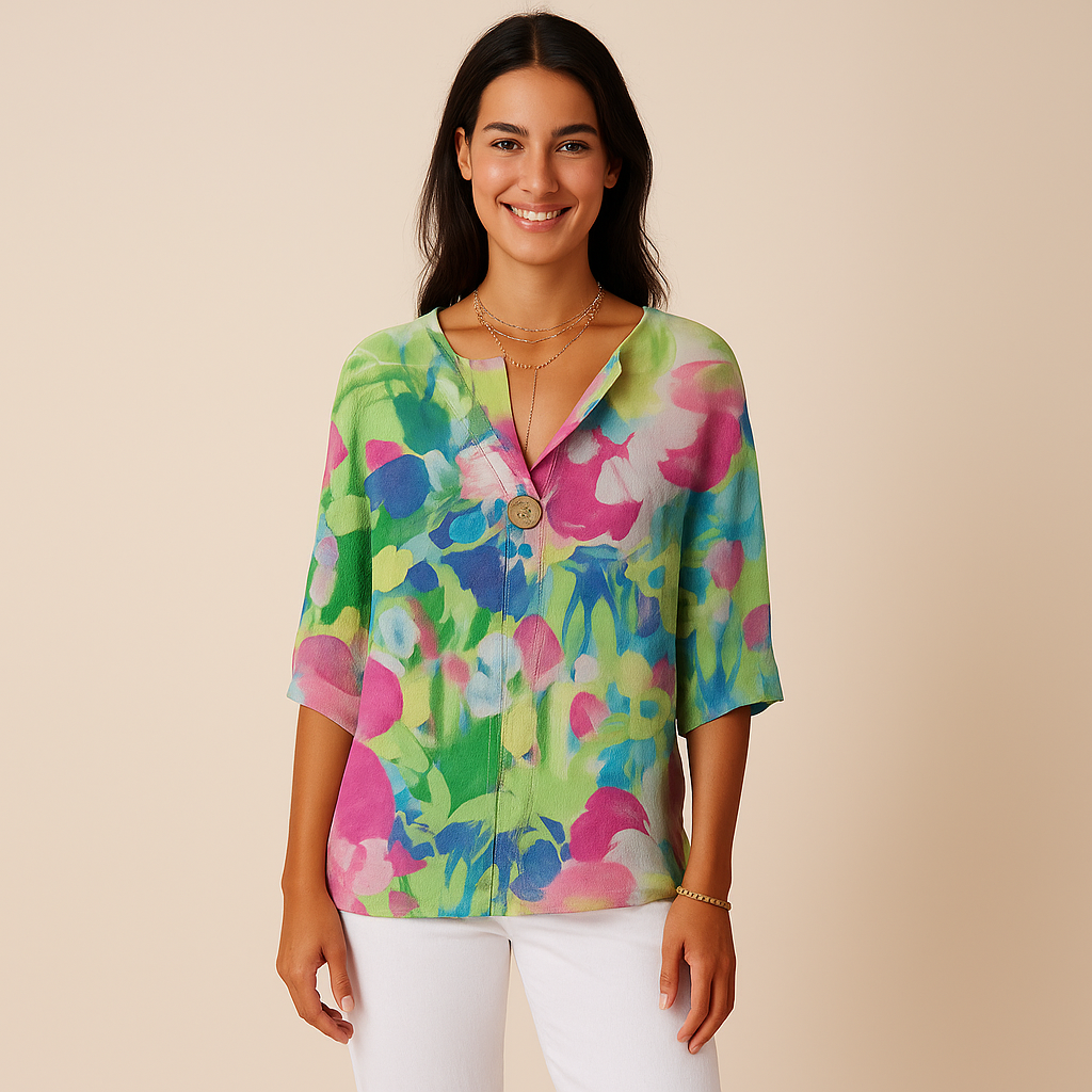 Woven Floral Blouse for Women